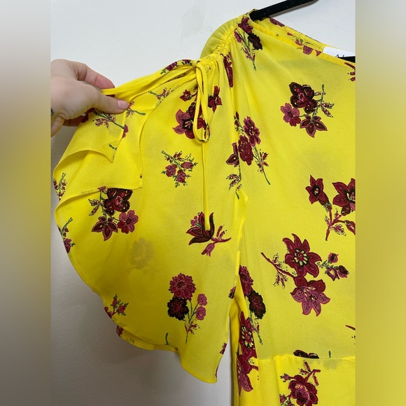 A.L.C. Florence 100% Silk Floral Asymmetrical Maxi Dress - 2 - Picture 6 of 16